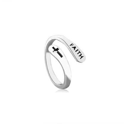 Verstelbare "Faith" Ring