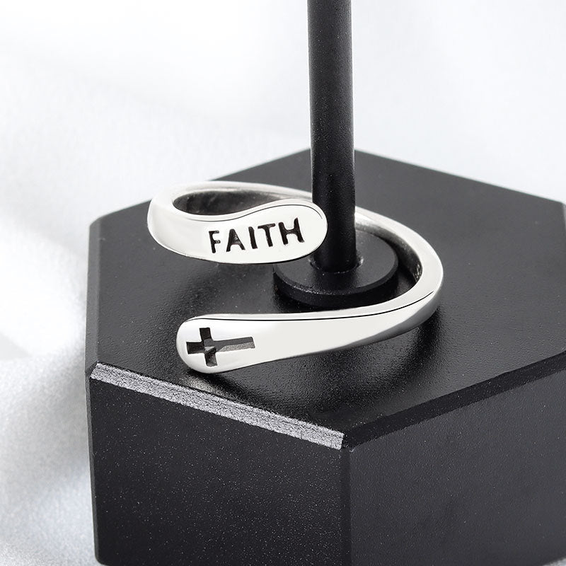 Verstelbare "Faith" Ring