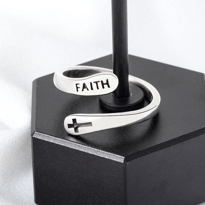 Verstelbare "Faith" Ring