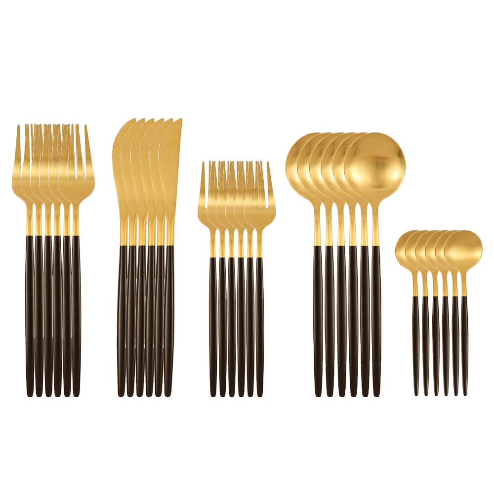 Luxe Matte bestekset - 24 delig (Meerdere kleuren beschikbaar)