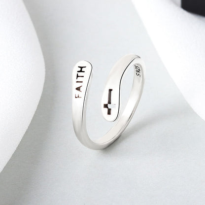 Verstelbare "Faith" Ring