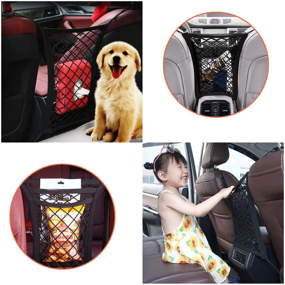 Seat Divider | Elastisch Stoelnet