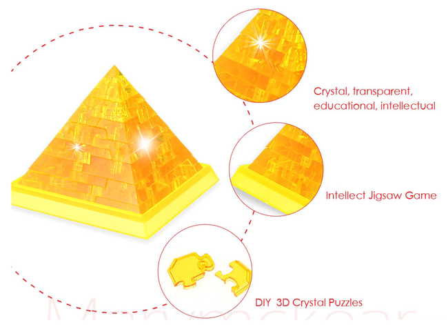 3D Kristallen Puzzel Piramide
