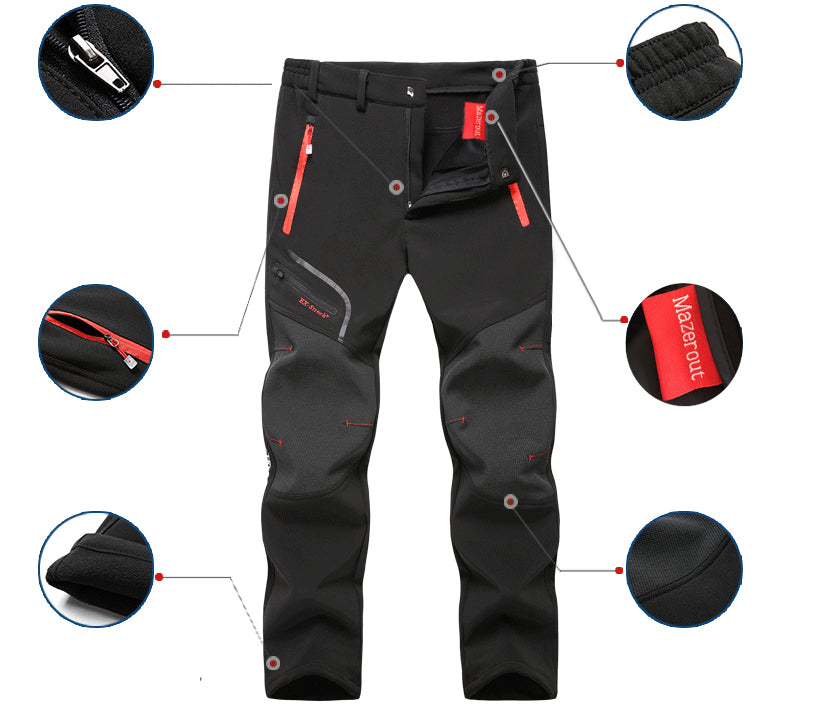 Men's winter gevulde waterdichte broek