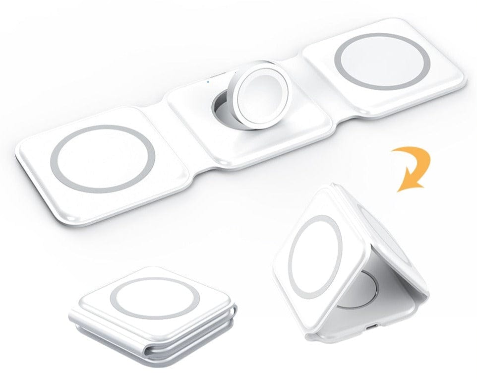 3-in-1 Draadloze oplader - Eén oplader voor je smartphone, smart watch en oordopjes