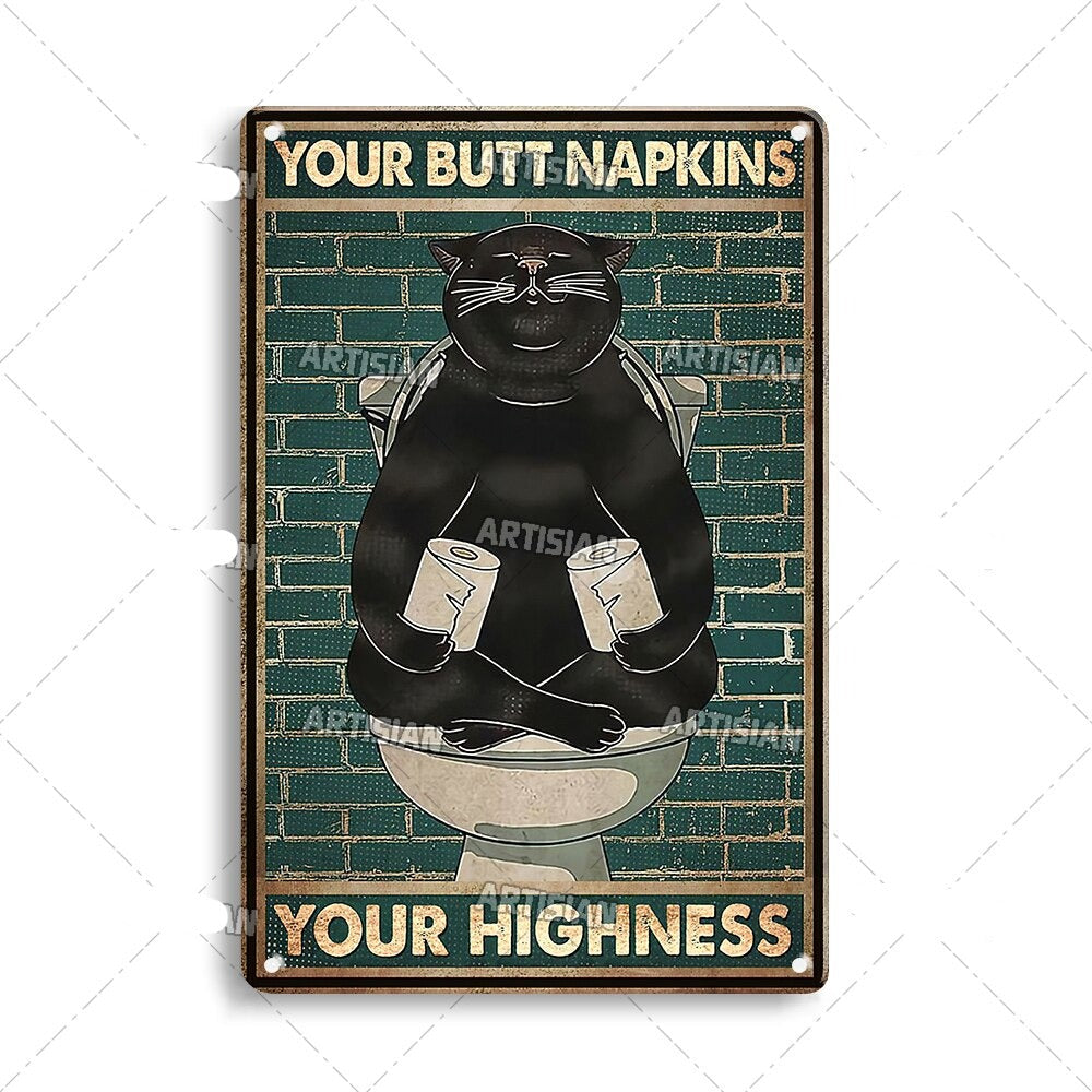 Vintage Cat | Metalen Poster
