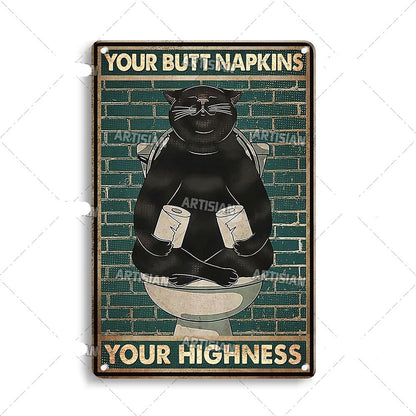 Vintage Cat | Metalen Poster