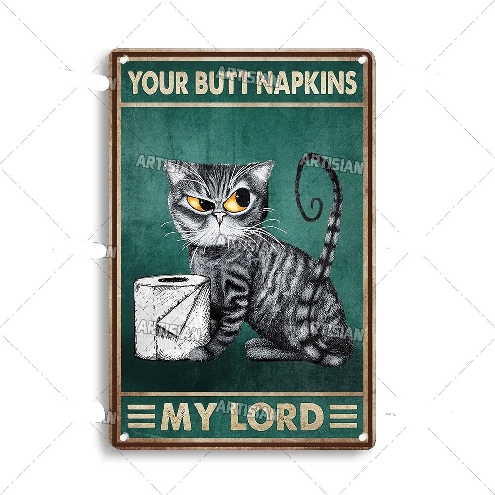 Vintage Cat | Metalen Poster