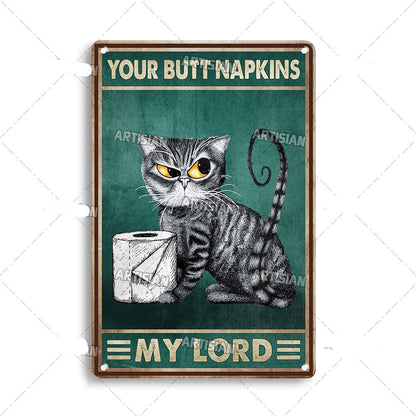 Vintage Cat | Metalen Poster