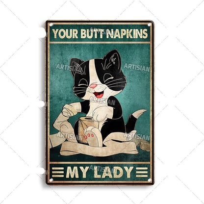Vintage Cat | Metalen Poster