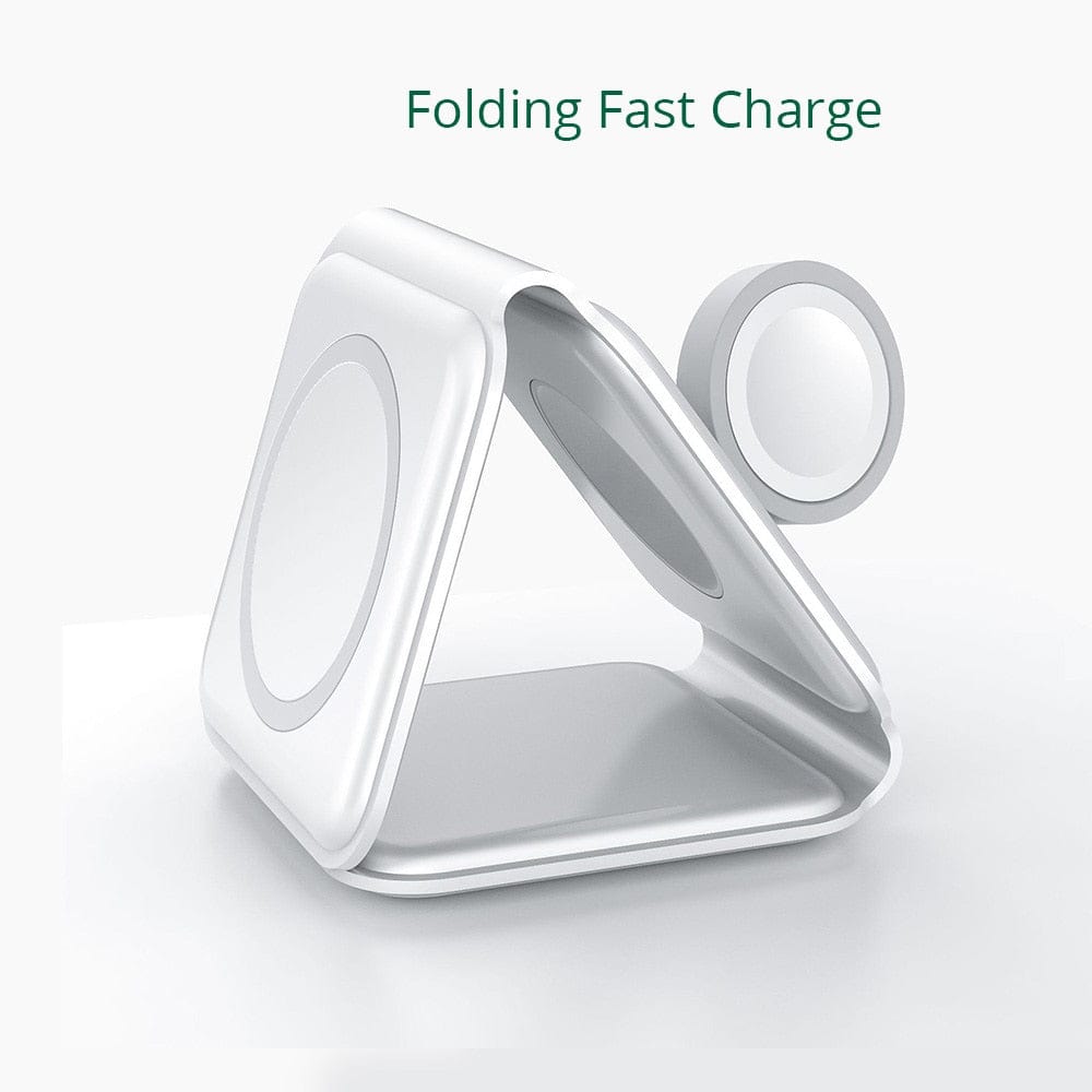 3-in-1 Draadloze oplader - Eén oplader voor je smartphone, smart watch en oordopjes