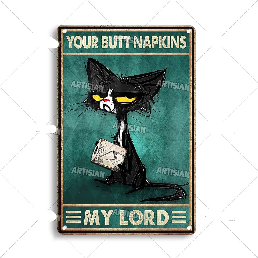 Vintage Cat | Metalen Poster