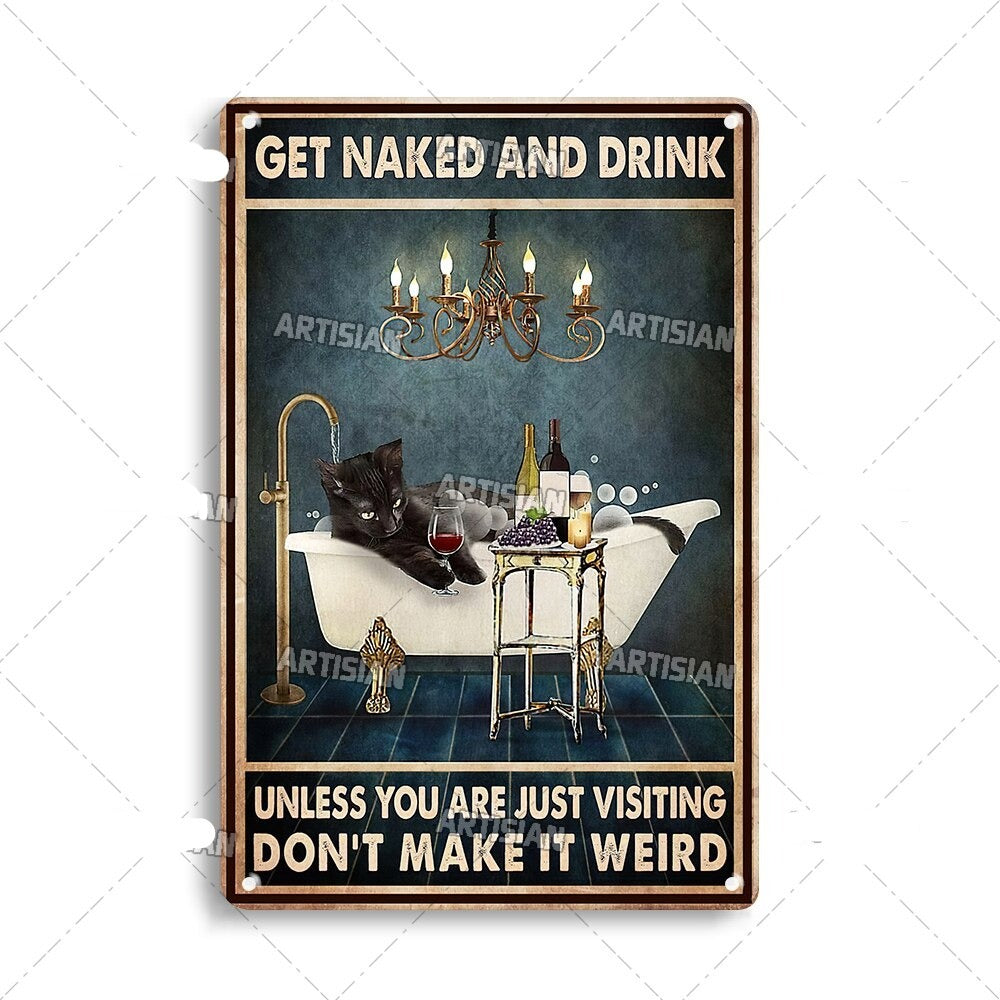 Vintage Cat | Metalen Poster