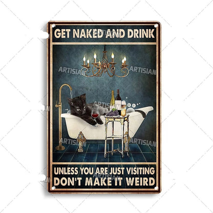 Vintage Cat | Metalen Poster