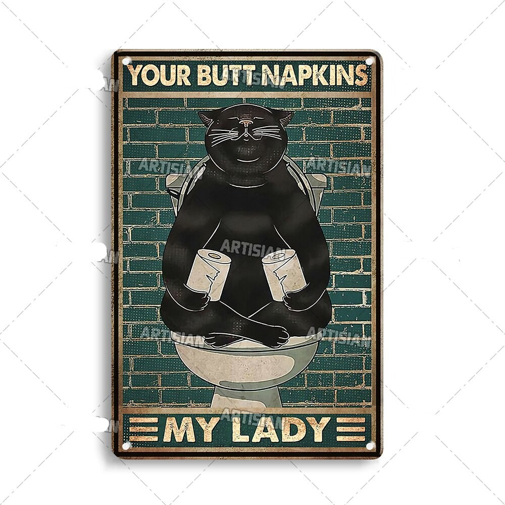Vintage Cat | Metalen Poster