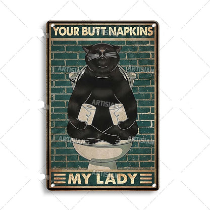 Vintage Cat | Metalen Poster