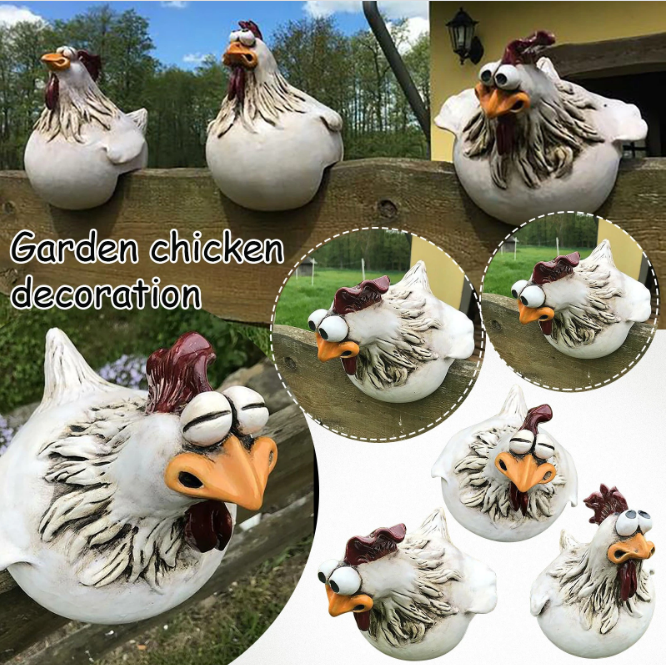 Chicken Yard Art Metal™️