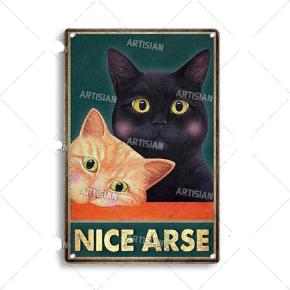 Vintage Cat | Metalen Poster