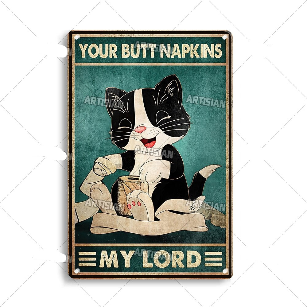 Vintage Cat | Metalen Poster