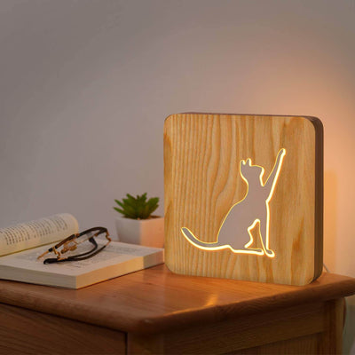 3D Houten Dier Lamp