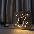 3D Houten Dier Lamp