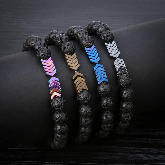 Pijl Lava Steen Armband