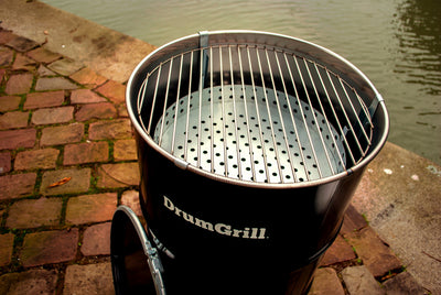 Drumgrill Houtskoolbarbecue – Medium – Afneembaar Rooster -Houtskool – Hoogte 82 Centimeter – Barbecue Vuurkorf – Zwart