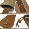 Leder Waxed Canvas zakje