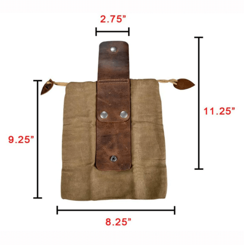 Leder Waxed Canvas zakje
