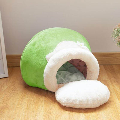 Cozy Cave | Opvouwbaar Zacht Pluche Kattenbed