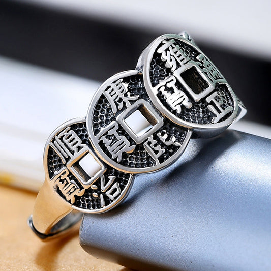 Vijf Keizers Munten Auspicious Ring