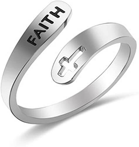 Verstelbare "Faith" Ring
