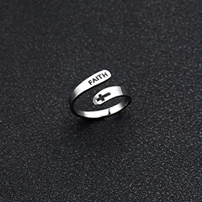 Verstelbare "Faith" Ring