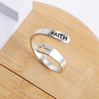 Verstelbare "Faith" Ring