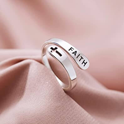 Verstelbare "Faith" Ring