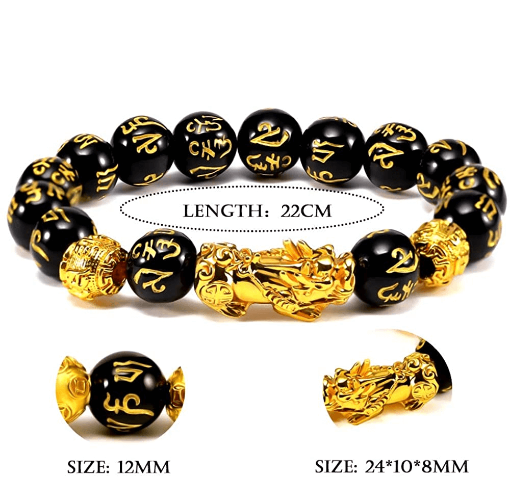 Feng Shui Zwarte Obsidiaan Armband