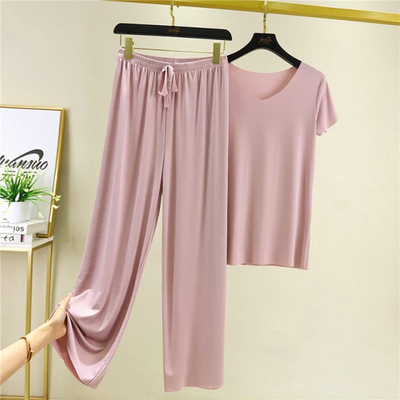 Ice Silk Loungewear Set