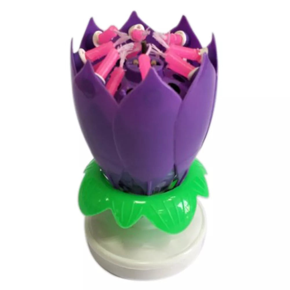 Musical Candle | Draaiende Lotus Kaars | 1+2 GRATIS