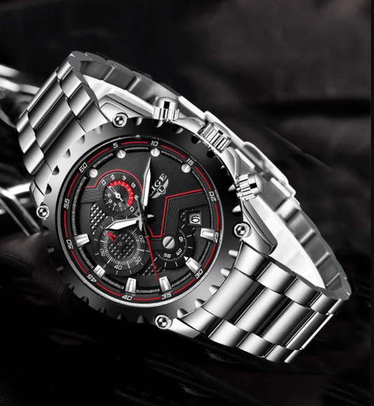 Heren Militair Stalen Horloge