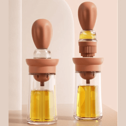 Olieverdeler Fles Met Siliconen Borstel