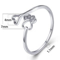 Paw Print Hart Ring