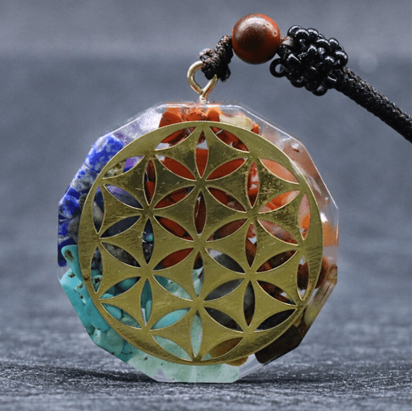 Sri Yantra Orgoniet Chakra Ketting