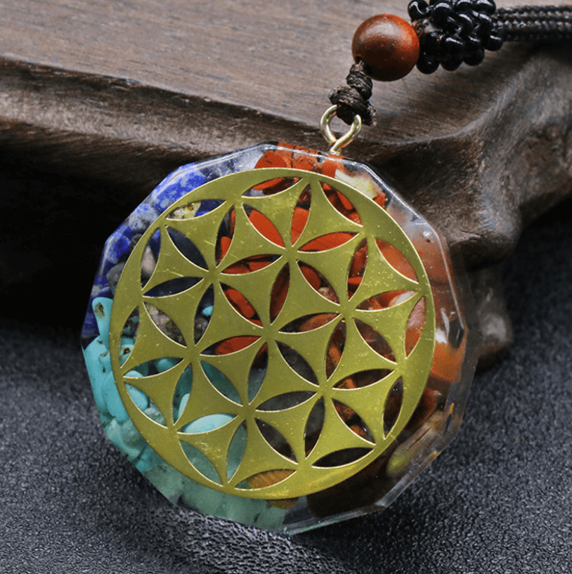 Sri Yantra Orgoniet Chakra Ketting