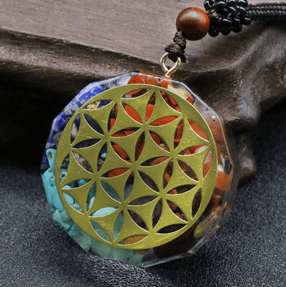 Sri Yantra Orgoniet Chakra Ketting