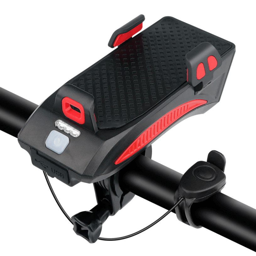 Mobiele telefoonhouder met fietsverlichting