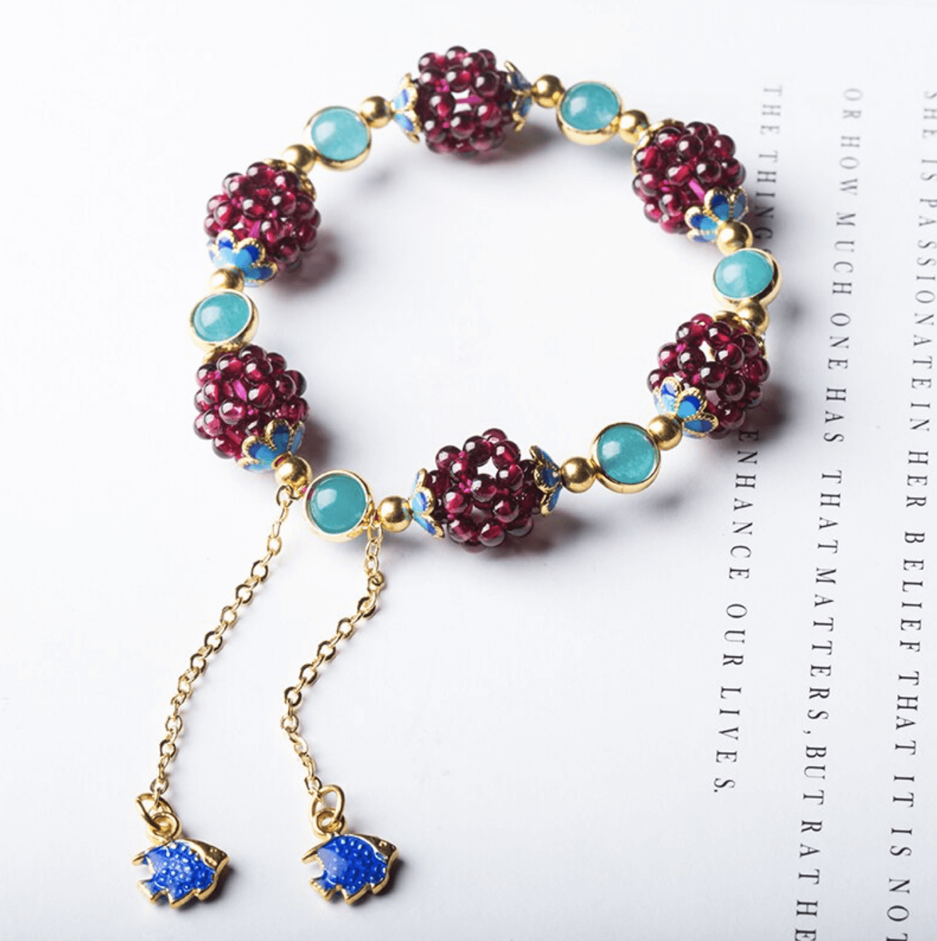 Granaat Edelsteen Granaatappel Armband