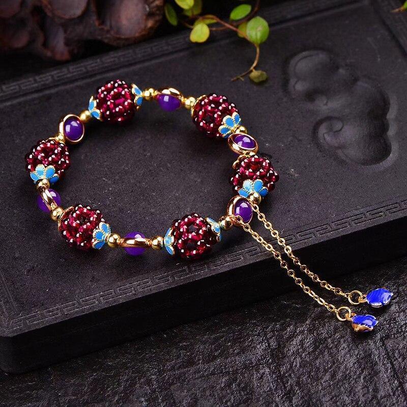 Granaat Edelsteen Granaatappel Armband