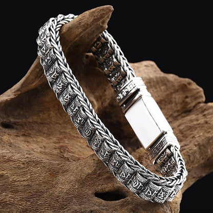 Verzilverde Plated Gebedswiel Armband