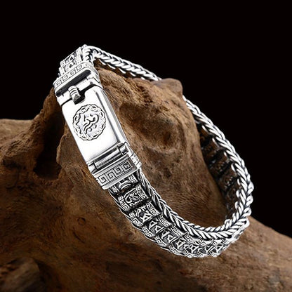 Verzilverde Plated Gebedswiel Armband