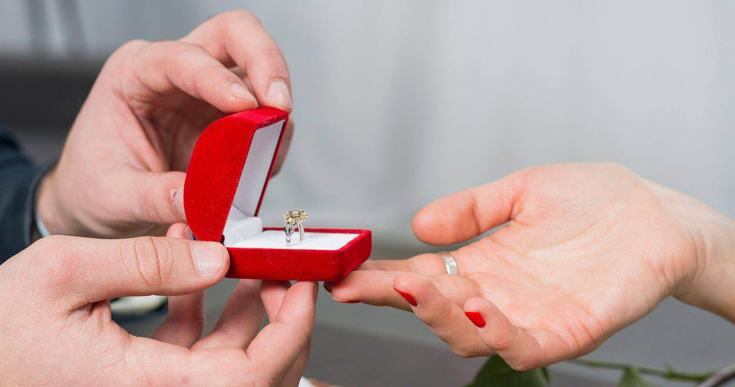 Kristallen Zonnebloem Ring